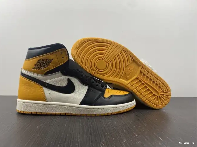 Reps TB Toe 555088-711 Air Jordan High OG 1 Yellow 0602